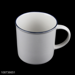 Online wholesale blank ceramic toothbrush cup ceramic mouthwash cup