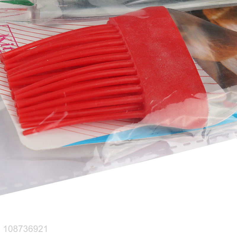 Wholesale silicone butter spatula scraper and pastry brush set for baking