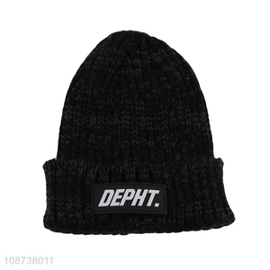 Factory supply unisex <em>winter</em> knitted beanie <em>hat</em> outdoor <em>warm</em> <em>hat</em>
