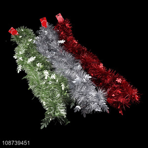 Wholesale Christmas tinsel <em>garland</em> metallic twist <em>garland</em> Christmas suppplies