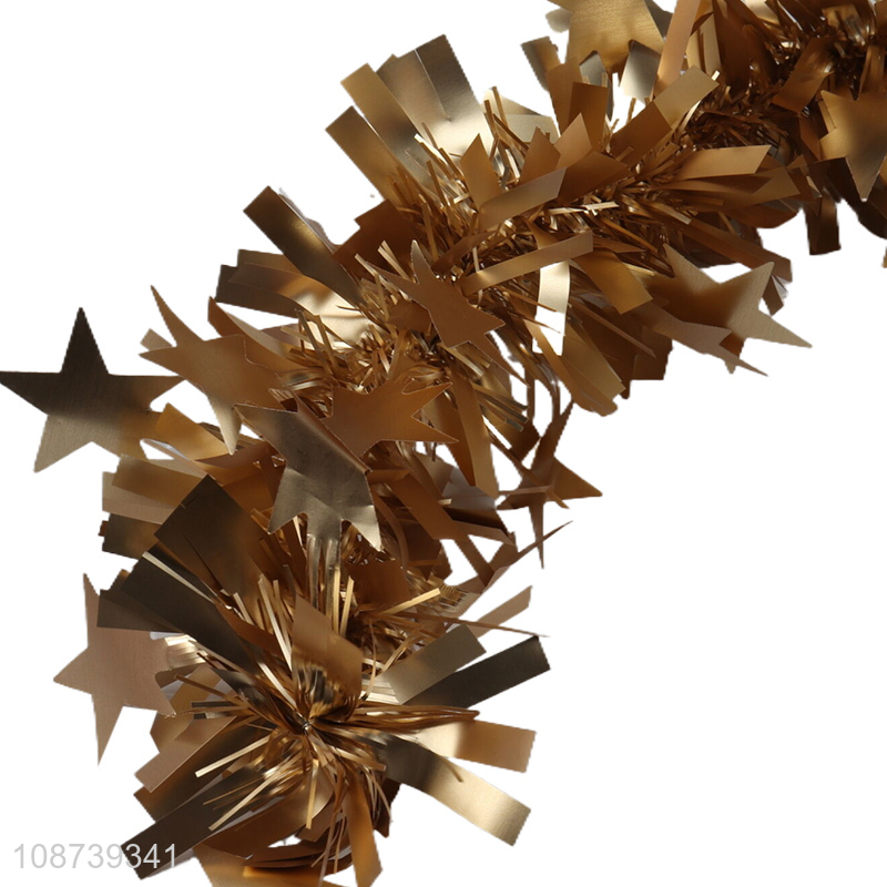 Wholesale Christmas tree ornaments Christmas tinsel garland hanging wreath