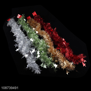 Factory supply Christmas tinsel garlands holiday indoor outdoor supplies