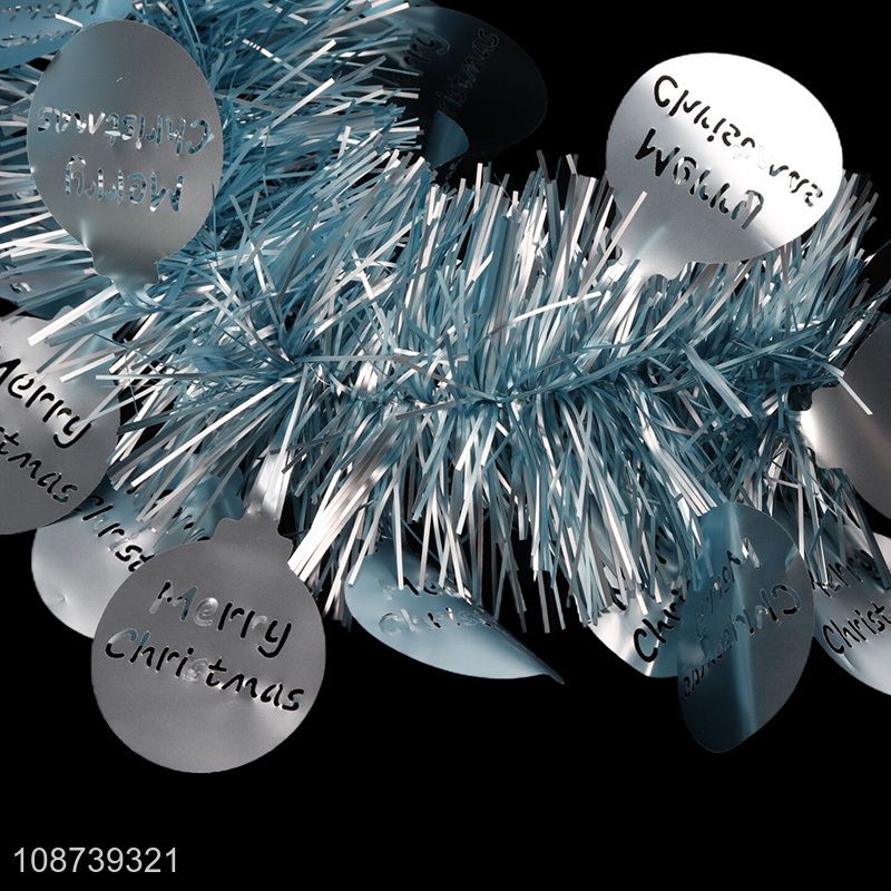 Wholesale metallic Christmas tinsel hanging ornaments for holiday decoration