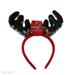 Good quality Christmas hair hoop Christmas reindeer antler headband
