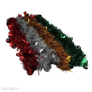 High quality Christmas tinsel garland for Christmas tree party decoration