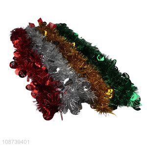 High quality Christmas tinsel <em>garland</em> for Christmas tree party decoration