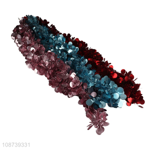 New arrival Christmas tinsel <em>garland</em> shiny metallic streamers Xmas ornaments