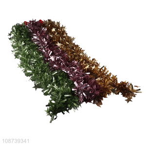 Wholesale Christmas tree ornaments Christmas tinsel <em>garland</em> hanging wreath