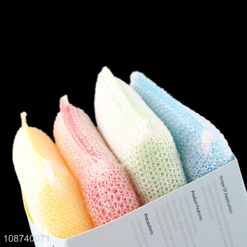 Latest products 4pcs kitchen cleaner washing dishes cleaning sponge set