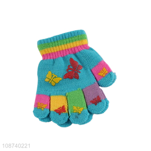 Top quality colorful acrylic <em>winter</em> warm children <em>gloves</em> for outdoor