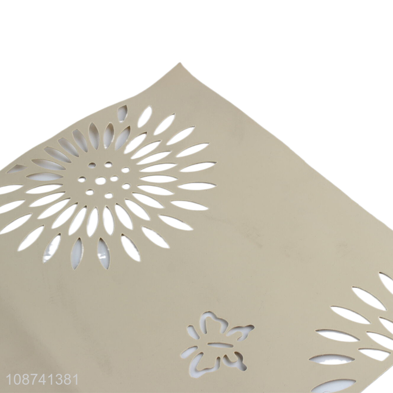 Popular product non-slip hollowed-out heat resistant pvc placemats