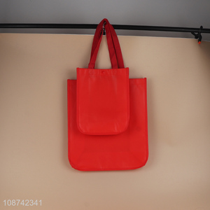 Yiwu market red waterproof eco-friendly shopping bag tote bag for sale