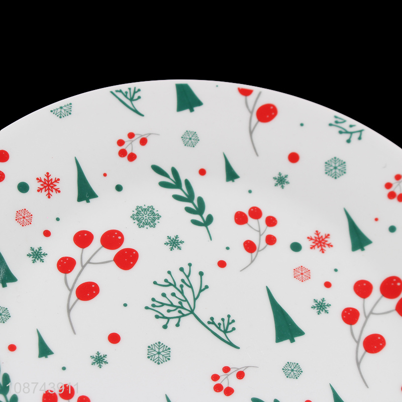 Popular product Christmas ceramic plates Xmas dessert plates