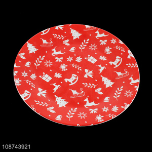 Wholesale Christmas theme ceramic <em>plates</em> porcelain salad plate