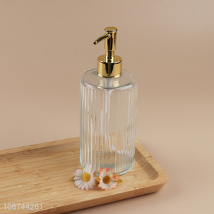 China factory glass bathroom accessories liquid soap dispenser bottle for sale