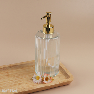 China factory glass bathroom accessories liquid soap dispenser bottle for sale