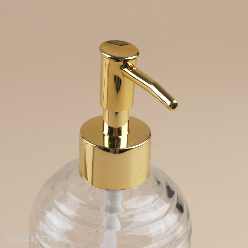 Best selling hand pump clear liquid soap dispenser bottle for bathroom accessories