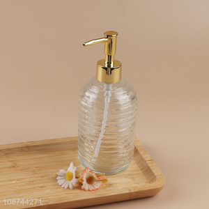 Best selling hand pump clear liquid soap dispenser bottle for bathroom accessories