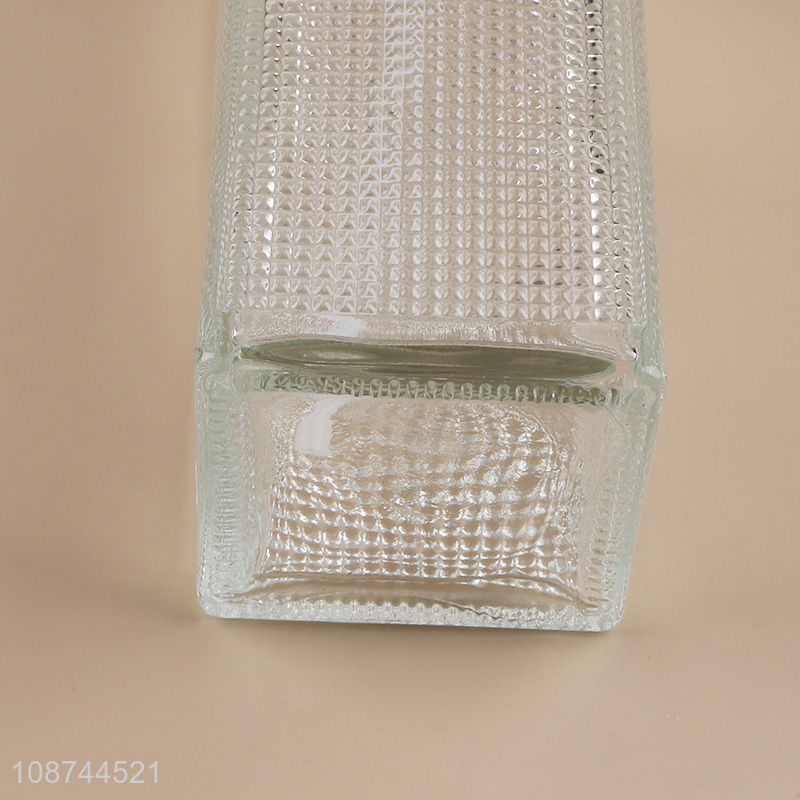 Best selling clear square glass liquid soap dispenser bottle for bathroom