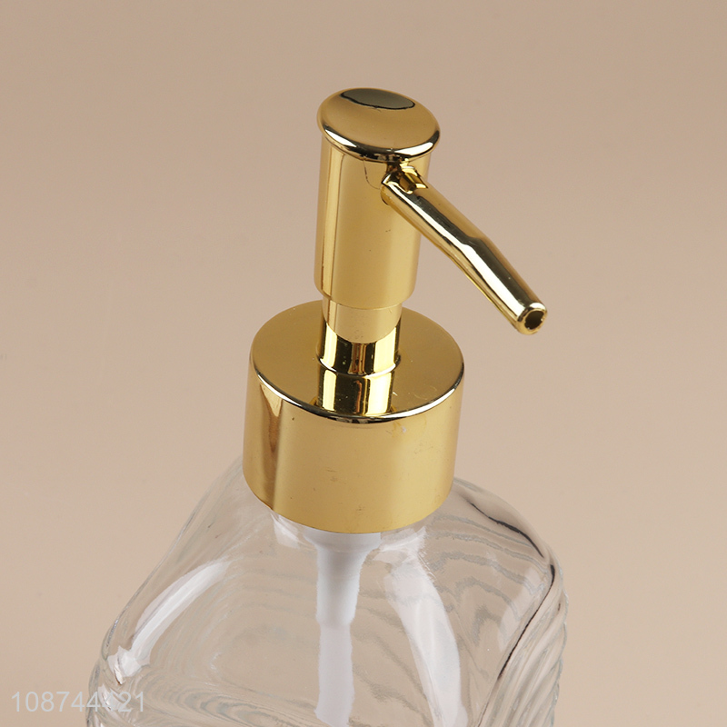 Factory supply transparent hand pressure pump liquid soap dispenser bottle