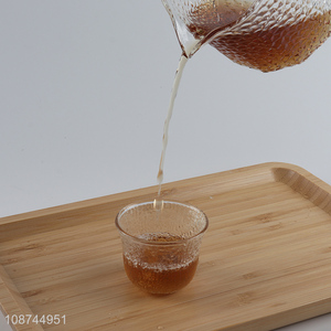 Wholesale textured glass drinkware glass <em>mugs</em> glass water tea cup