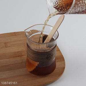 Online wholesale heat-resistant glass <em>coffee</em> <em>cup</em> with wooden <em>cup</em> sleeve