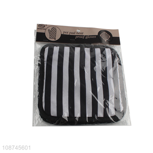 Online wholesale heat resistant non-slip oven mitt and pot holder set