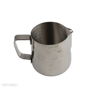 Wholesale stainless steel <em>coffee</em> milk frothing pitcher steamer <em>cup</em> with scale