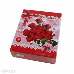 Top selling rose flower cover 40pcs couple wedding <em>photo</em> <em>album</em> picture book