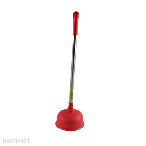 Good quality high pressure long handle toilet plunger pump for bathroom