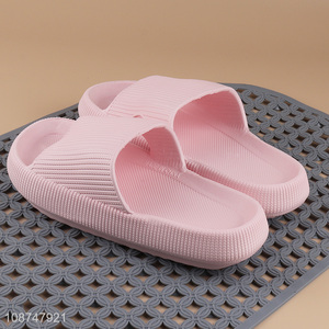 Good quality pink soft sole non-slip home slippers bath slippers for women