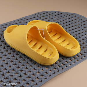 Top quality yellow non-slip bathroom slippers waterproof slippers for sale