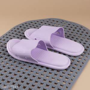 Yiwu market purple women indoor summer home slippers non-slip slippers wholesale