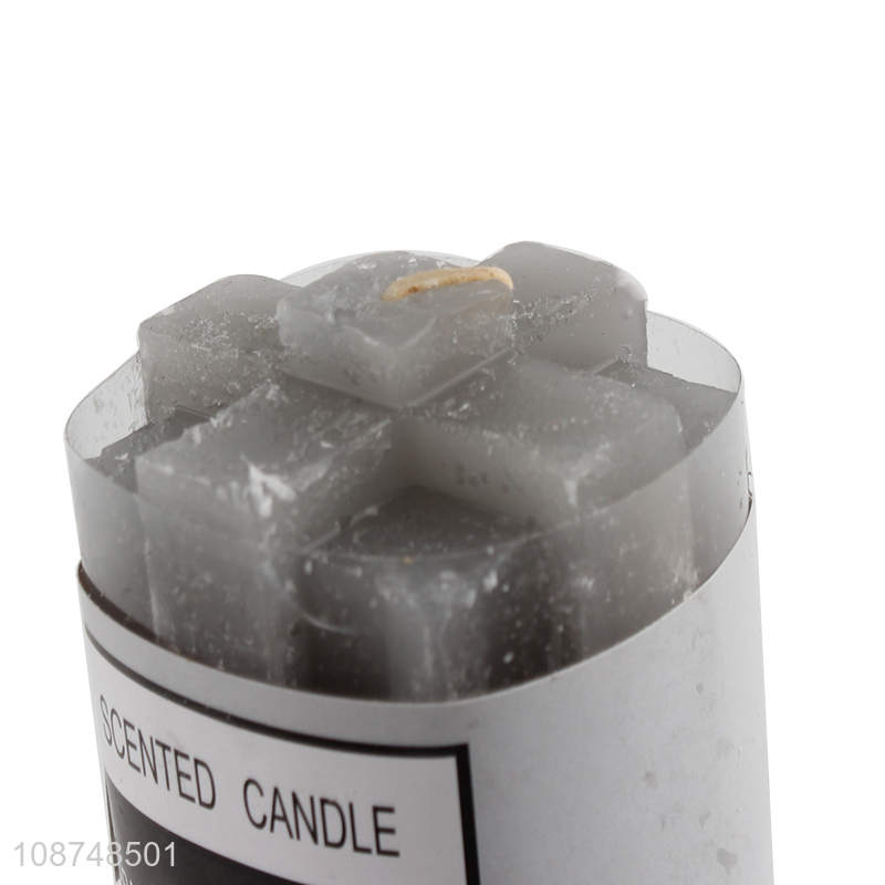 New arrival geometric pillar scented candle aromatic candle for sale