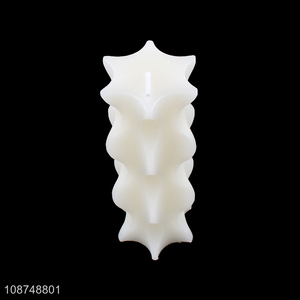 Factory price geometric wavy column candle scented fragrance candle