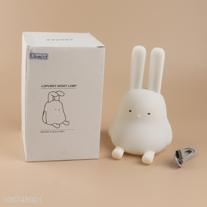 Wholesale bunny shape silicone night <em>light</em> rechargeable night <em>lamp</em>