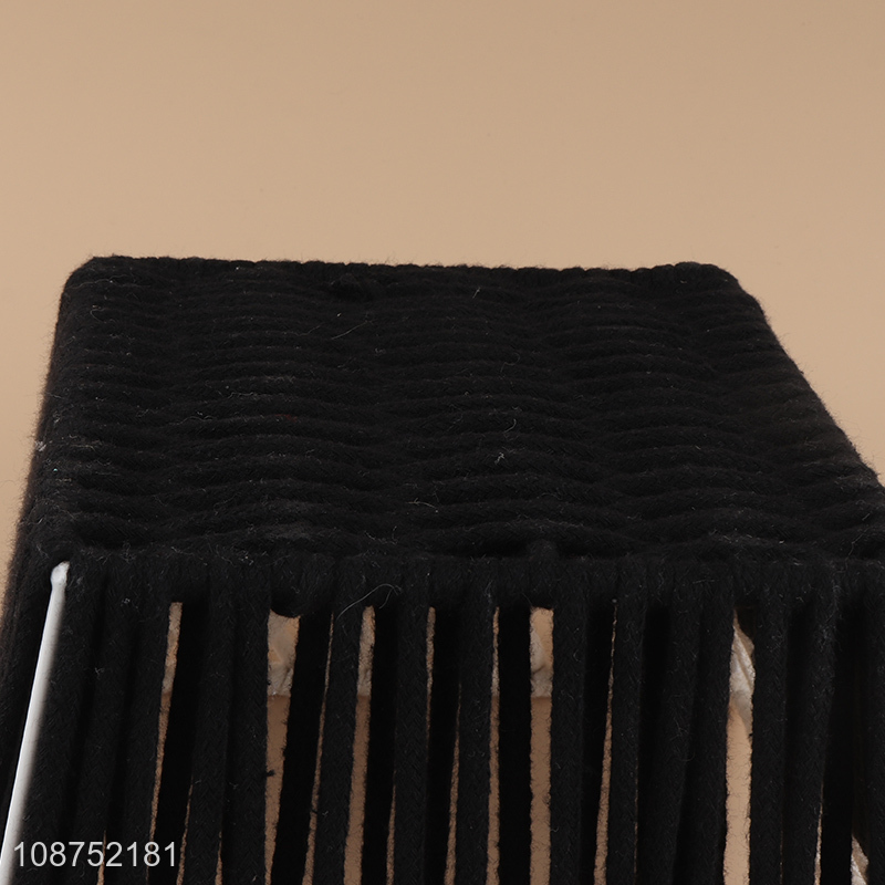 High quality natural woven storage basket cotton rope basket for desktop