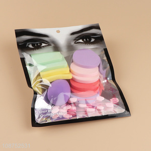 Good quality multicolor soft beauty blender makeup puff set