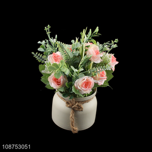 Hot selling <em>artificial</em> potted <em>flowers</em> fake potted plant for home decor