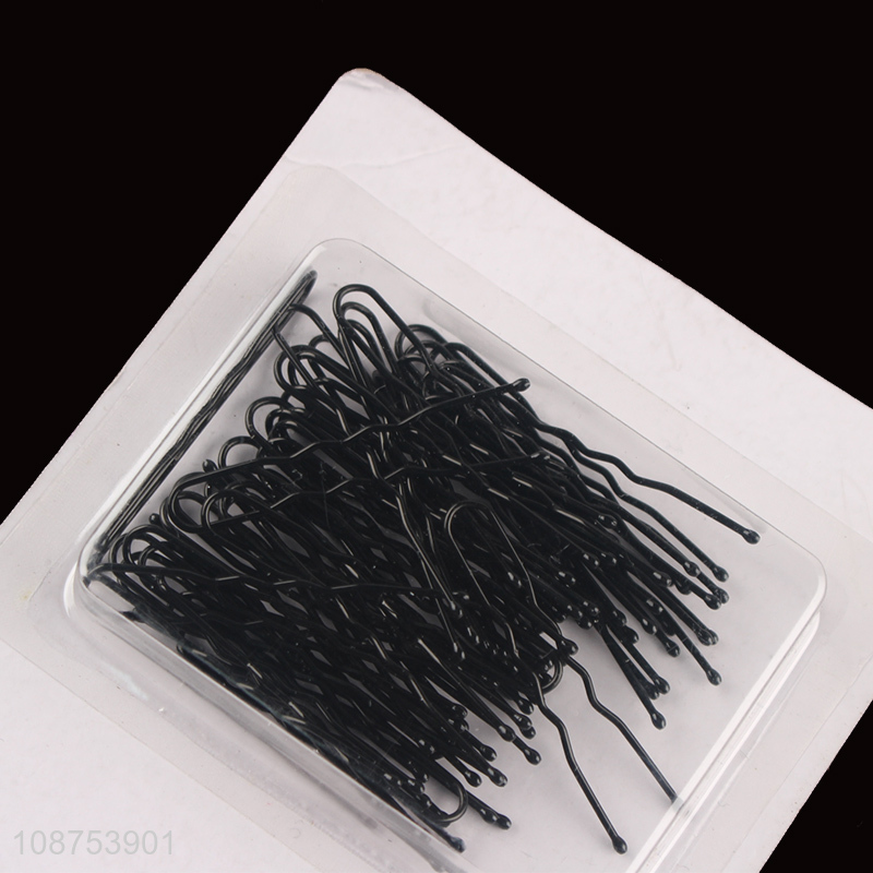 Yiwu market 50pcs black simple hairpin hair accessories for girls