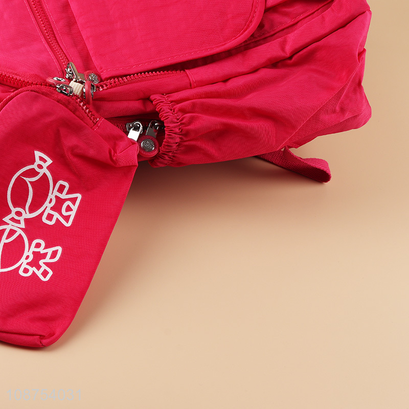 China supplier red waterproof outdoor casual sports backpack wholesale