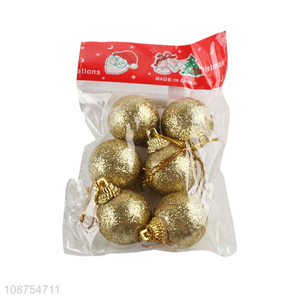 Wholesale Christmas tree ornaments plastic shatterproof glitter Christmas balls