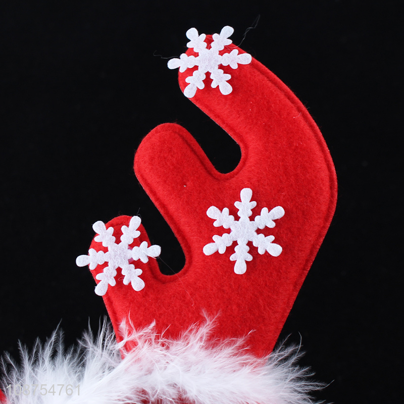 Wholesale Christmas headband reindeer antler hair hoop for adults kids