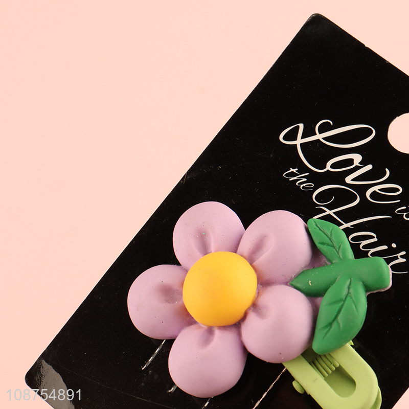Online wholesale cute flower hair clips hair barrettes for kids girls