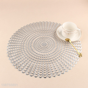 High quality metallic <em>placemat</em> hollow out <em>placemat</em> for dining tale decor