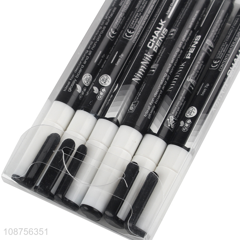 High quality 6 pieces white chalk marker pens whiteboard markers