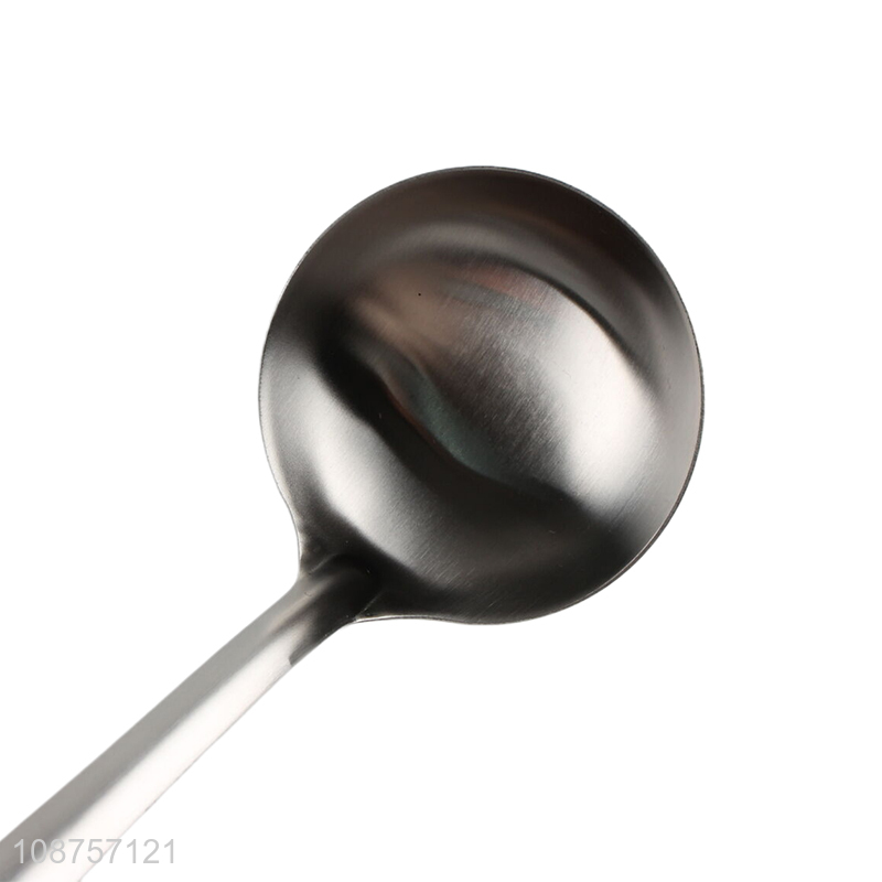 Online wholesale 201 stainless steel soup ladle metal soup spoon