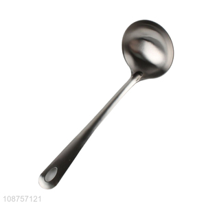 Online wholesale 201 stainless steel soup ladle metal soup spoon