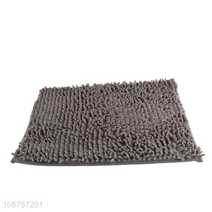 Factory price absorbent non-slip door mat chenille bathroom rug