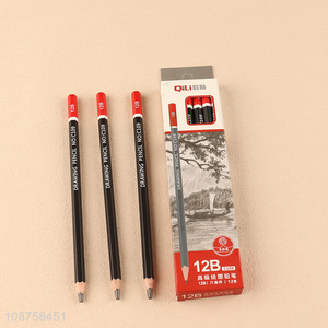 Wholesale 12 Pieces 12B Graphite Sketch Pencils Artist Drawing Pencils